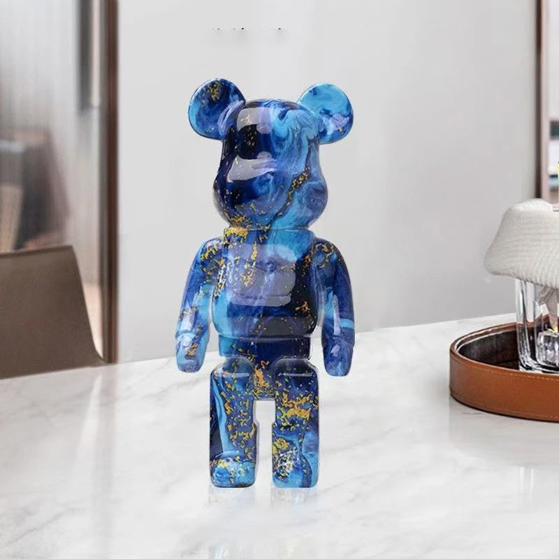 Graffiti Bear Figurine – Modern Abstract Home Decor Sculpture